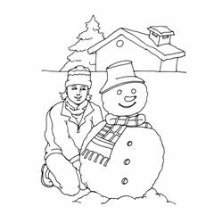 Dibujo para colorear: Muñeco de nieve (Personajes) #89475 - Dibujos para Colorear e Imprimir Gratis