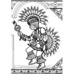 Dibujo Nativo Americano (Personajes) #149011 para imprimir y colorear
