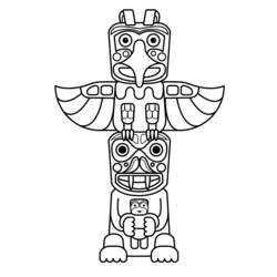 Dibujos para colorear: Nativo Americano - Dibujos para Colorear e Imprimir Gratis