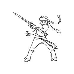 Dibujos para colorear: Ninja - Dibujos para colorear y pintar