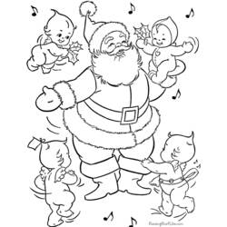 Dibujo para colorear: Papá Noel (Personajes) #104699 - Dibujos para Colorear e Imprimir Gratis