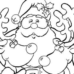 Dibujo para colorear: Papá Noel (Personajes) #104796 - Dibujos para Colorear e Imprimir Gratis