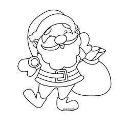 Dibujo para colorear: Papá Noel (Personajes) #104830 - Dibujos para Colorear e Imprimir Gratis