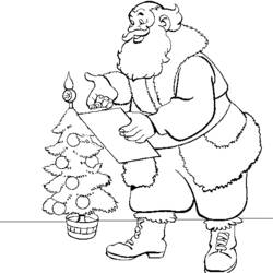 Dibujo para colorear: Papá Noel (Personajes) #104843 - Dibujos para Colorear e Imprimir Gratis