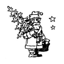 Dibujo para colorear: Papá Noel (Personajes) #104846 - Dibujos para Colorear e Imprimir Gratis