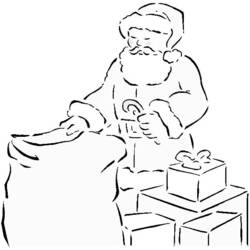 Dibujo para colorear: Papá Noel (Personajes) #104860 - Dibujos para Colorear e Imprimir Gratis