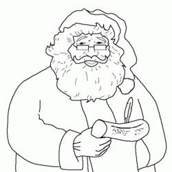 Dibujo para colorear: Papá Noel (Personajes) #104974 - Dibujos para Colorear e Imprimir Gratis