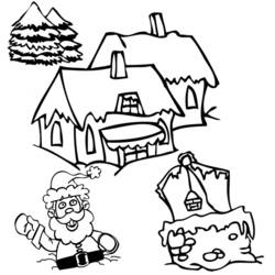 Dibujo para colorear: Papá Noel (Personajes) #104989 - Dibujos para Colorear e Imprimir Gratis