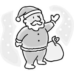 Dibujo para colorear: Papá Noel (Personajes) #104990 - Dibujos para Colorear e Imprimir Gratis