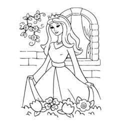 Dibujo para colorear: Princesa (Personajes) #85205 - Dibujos para Colorear e Imprimir Gratis