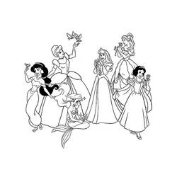 Dibujo para colorear: Princesa (Personajes) #85363 - Dibujos para Colorear e Imprimir Gratis