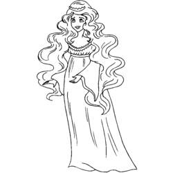 Dibujo para colorear: Princesa (Personajes) #85370 - Dibujos para Colorear e Imprimir Gratis