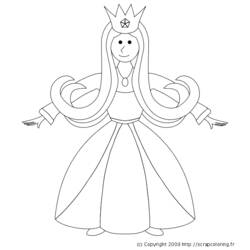 Dibujo para colorear: Princesa (Personajes) #85374 - Dibujos para Colorear e Imprimir Gratis