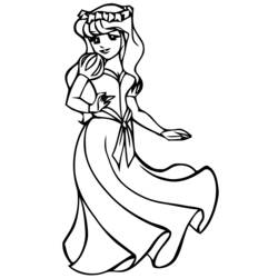 Dibujo para colorear: Princesa (Personajes) #85382 - Dibujos para Colorear e Imprimir Gratis