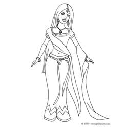 Dibujo para colorear: Princesa (Personajes) #85483 - Dibujos para Colorear e Imprimir Gratis