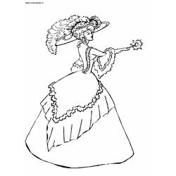 Dibujo para colorear: Princesa (Personajes) #85517 - Dibujos para Colorear e Imprimir Gratis