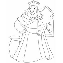 Dibujo para colorear: Rey (Personajes) #106917 - Dibujos para Colorear e Imprimir Gratis