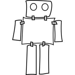 Dibujo para colorear: Robot (Personajes) #106649 - Dibujos para Colorear e Imprimir Gratis