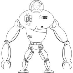 Dibujo para colorear: Robot (Personajes) #106651 - Dibujos para Colorear e Imprimir Gratis