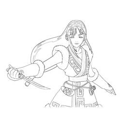 Dibujo para colorear: Samurai (Personajes) #107325 - Dibujos para Colorear e Imprimir Gratis