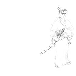 Dibujo para colorear: Samurai (Personajes) #107383 - Dibujos para Colorear e Imprimir Gratis