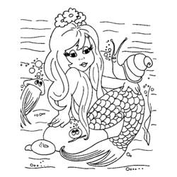 Dibujo para colorear: Sirena (Personajes) #147186 - Dibujos para Colorear e Imprimir Gratis