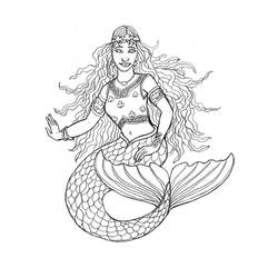 Dibujo para colorear: Sirena (Personajes) #147189 - Dibujos para Colorear e Imprimir Gratis