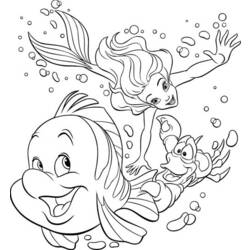 Dibujo para colorear: Sirena (Personajes) #147224 - Dibujos para Colorear e Imprimir Gratis
