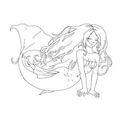 Dibujo para colorear: Sirena (Personajes) #147245 - Dibujos para Colorear e Imprimir Gratis