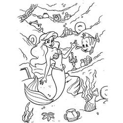 Dibujo para colorear: Sirena (Personajes) #147284 - Dibujos para Colorear e Imprimir Gratis