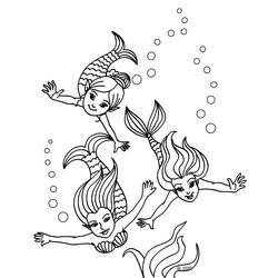 Dibujo para colorear: Sirena (Personajes) #147318 - Dibujos para Colorear e Imprimir Gratis