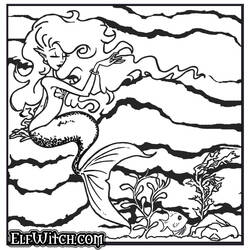 Dibujo para colorear: Sirena (Personajes) #147327 - Dibujos para Colorear e Imprimir Gratis