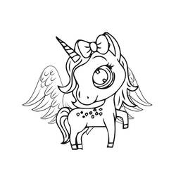 Dibujo Unicornio (Personajes) #171247 para imprimir y colorear