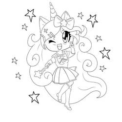 Dibujo Unicornio (Personajes) #171265 para imprimir y colorear