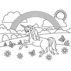 Dibujo Unicornio (Personajes) #171334 para imprimir y colorear