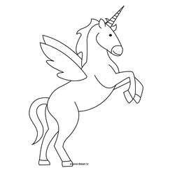 Dibujo Unicornio (Personajes) #171359 para imprimir y colorear