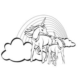 Dibujo Unicornio (Personajes) #171382 para imprimir y colorear