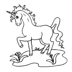 Dibujo para colorear: Unicornio (Personajes) #19439 - Dibujos para Colorear e Imprimir Gratis