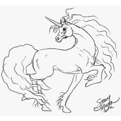 Dibujo para colorear: Unicornio (Personajes) #19488 - Dibujos para Colorear e Imprimir Gratis