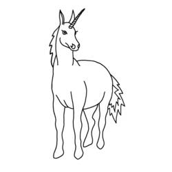 Dibujo para colorear: Unicornio (Personajes) #19605 - Dibujos para Colorear e Imprimir Gratis