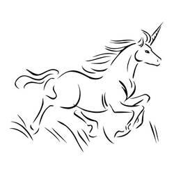 Dibujo para colorear: Unicornio (Personajes) #19612 - Dibujos para Colorear e Imprimir Gratis