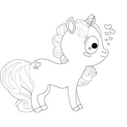 Dibujo Unicornio Kawaii (Personajes) #209314 para imprimir y colorear