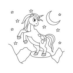 Dibujo Unicornio Kawaii (Personajes) #209319 para imprimir y colorear