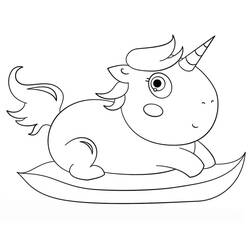 Dibujo Unicornio Kawaii (Personajes) #209321 para imprimir y colorear