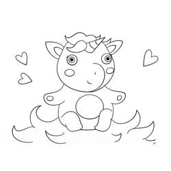 Dibujo Unicornio Kawaii (Personajes) #209322 para imprimir y colorear