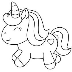 Dibujo Unicornio Kawaii (Personajes) #209326 para imprimir y colorear