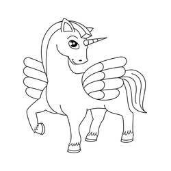 Dibujo Unicornio Kawaii (Personajes) #209327 para imprimir y colorear