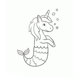 Dibujo para colorear: Unicornio Sirena (Personajes) #186426 - Dibujos para Colorear e Imprimir Gratis