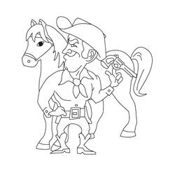 Dibujo Vaquero (Personajes) #213520 para imprimir y colorear