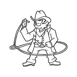 Dibujo Vaquero (Personajes) #213527 para imprimir y colorear